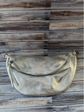 Tourance metallic silver leather Fanny bag